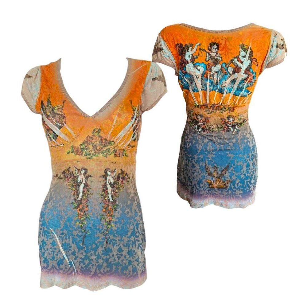butterfly dropout babydoll cherub top